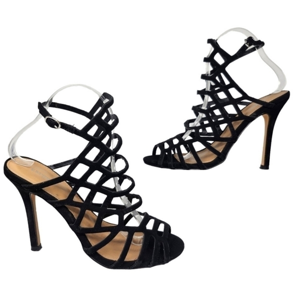 Express Caged Strappy High Heels Size 10 NWT - Picture 1 of 12